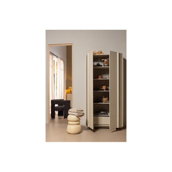 Dulap modular crem din lemn masiv de pin 101x210 cm Basu – WOOOD-image-1