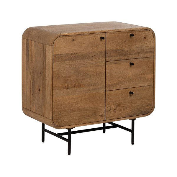 Comodă maro din lemn de mango 80x80x40 cm Kaya – Ixia