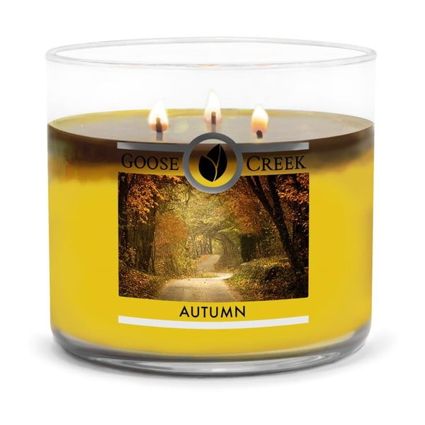 Lumânare parfumată în recipient de sticlă Goose Creek Autumn, 35 ore de ardere