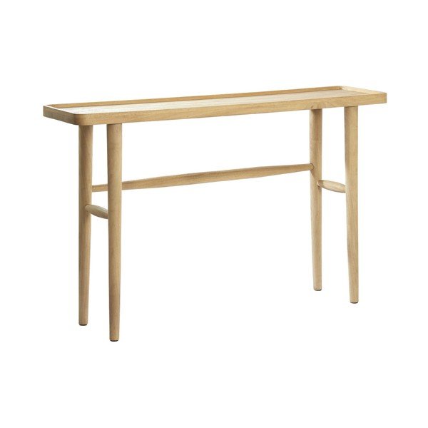 Masă consolă în culoare naturală din lemn de mango 30x120 cm Qiano – Light & Living