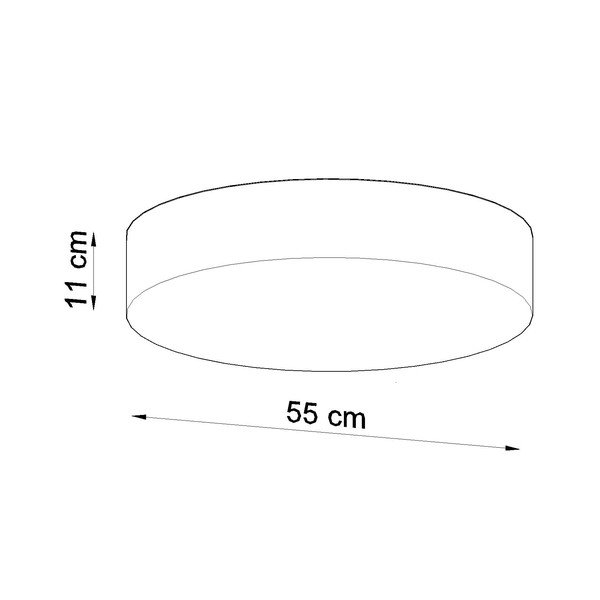 Plafonieră argintie ø 55 cm Atis – Sollux-image-3