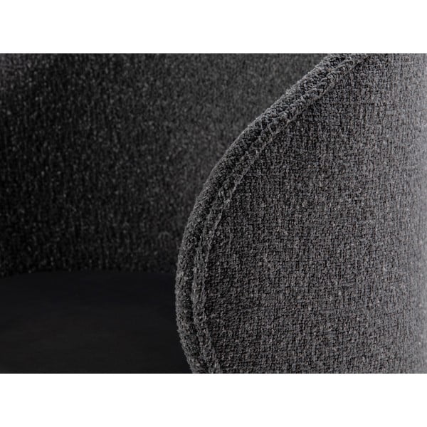 Fotoliu gri închis cu tapițerie din catifea Inez – Micadoni -image-1