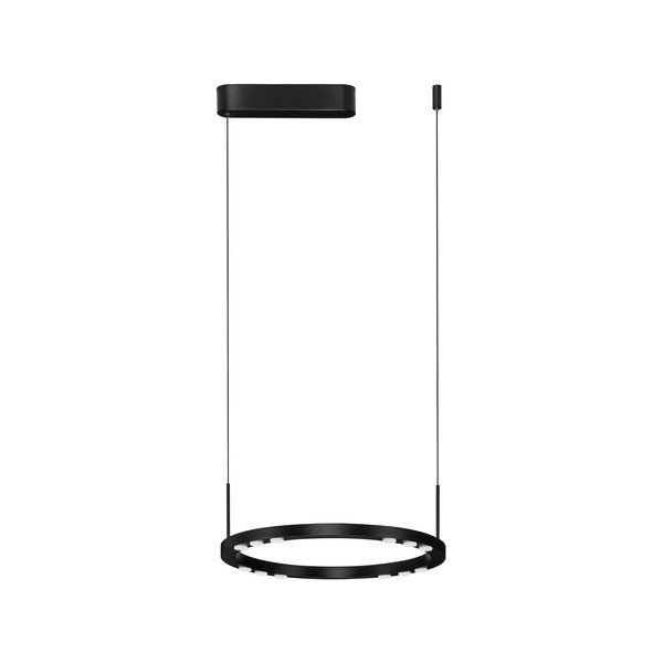 Lustră negru-mat LED cu intensitate reglabilă din aluminiu ø 40 cm Lunette – Nova Luce