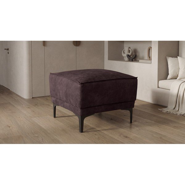 Taburet maro cu tapițerie din imitație de piele Copenhagen – Scandic-image-4