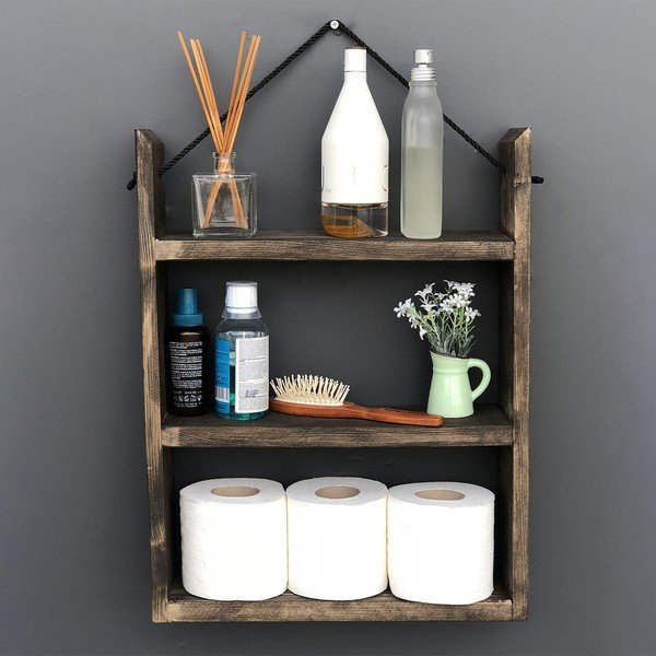 Etajeră suspendată din lemn House, 35 x 48 x 10 cm-image-3