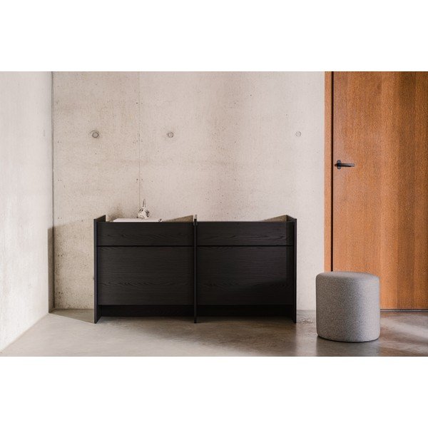 Comodă neagră 146x76x51 cm Hido – noo.ma-image-1