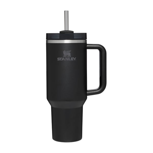 Termos negru cu pai din oțel inoxidabil 1,18 l Quencher H2.0 FlowState Tumbler Black – Stanley
