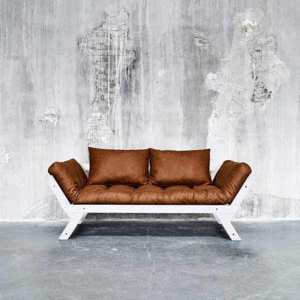 Canapea extensibilă Karup Bebop White/Choco