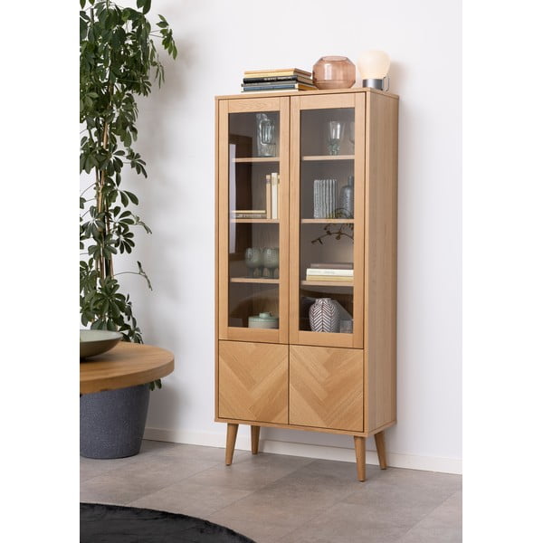 Vitrină în decor de lemn de stejar Actona Nagano-image-1