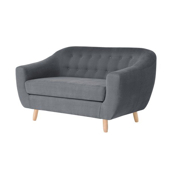 Canapea pentru 2 persoane Jalouse Maison Vicky, gri-image-3