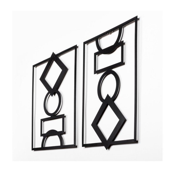 Decorațiuni de perete 2 buc. din metal 42x57 cm – Wallity-image-3