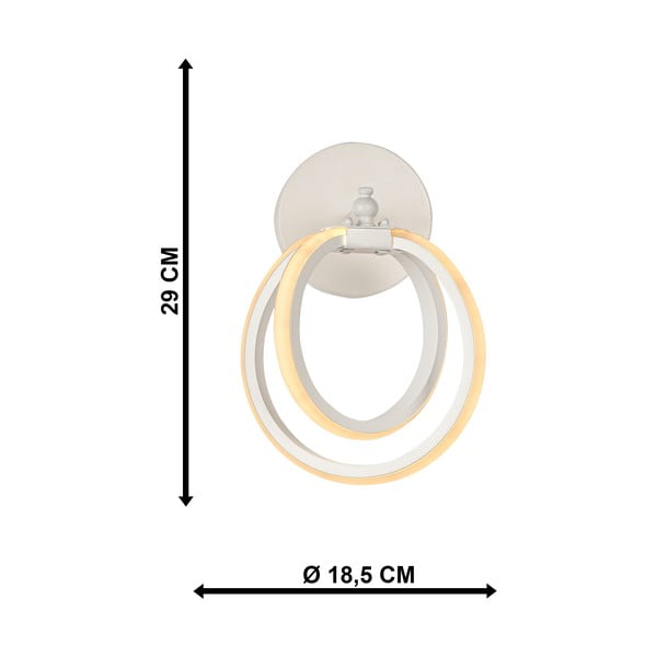 Aplică de perete albă LED din metal Sezen – Squid Lighting-image-4