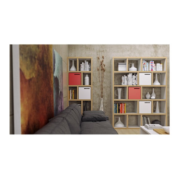 Bibliotecă albă/în culoare naturală 150x198 cm Berlin – TemaHome-image-4