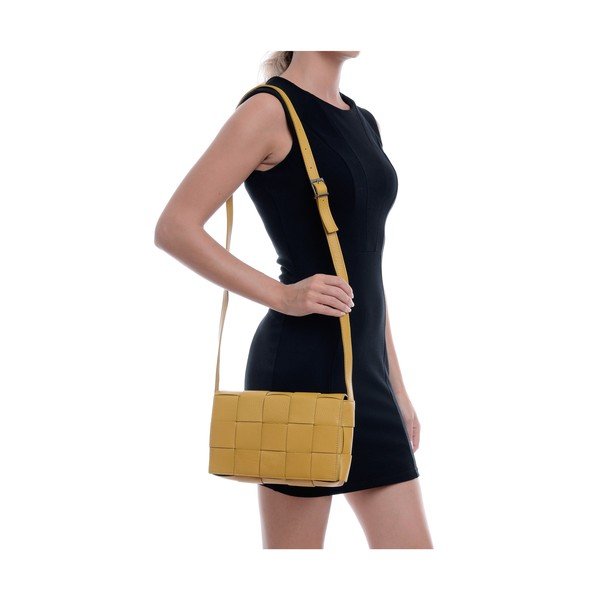 Geantă din piele Isabella Rhea, galben-image-2