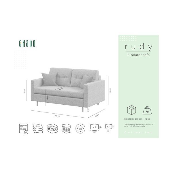 Canapea Ghado Rudy, gri-image-3