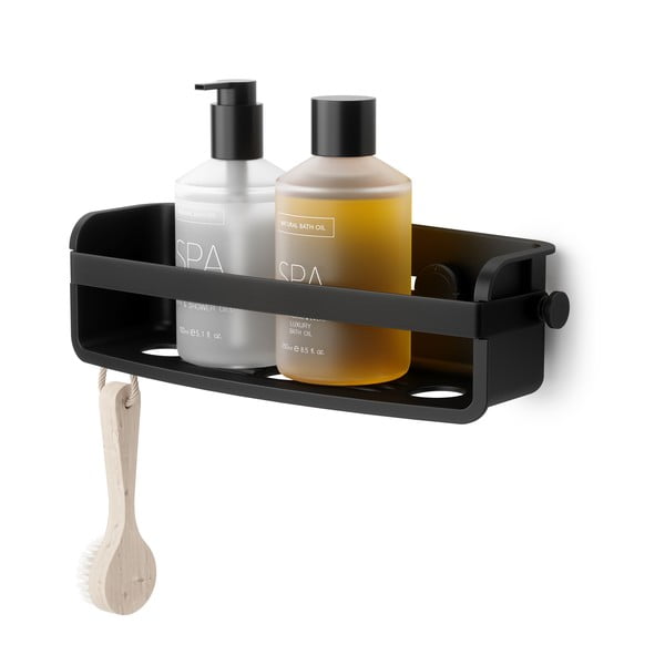 Raft pentru baie negru autoadeziv din plastic Flex – Umbra
