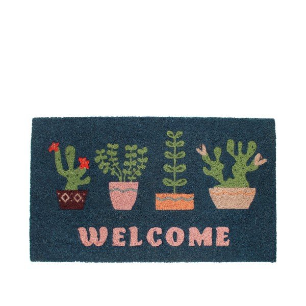 Covoraș de intrare din fibre de nucă de cocos 73x43 cm Welcome Plants – Rex London