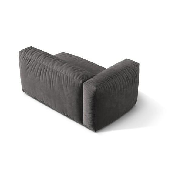 Modul pentru canapea modulară gri cu tapițerie din catifea (cu colț pe partea stângă) Martina – Micadoni -image-2