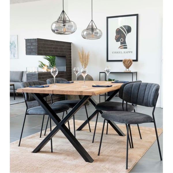 Masă dining cu blat din lemn masiv de stejar House Nordic Toulon, 140 x 95 cm-image-2