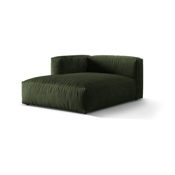 Modul pentru canapea modulară verde cu tapițerie din catifea (cu colț pe partea stângă) Martina – Micadoni -image-1