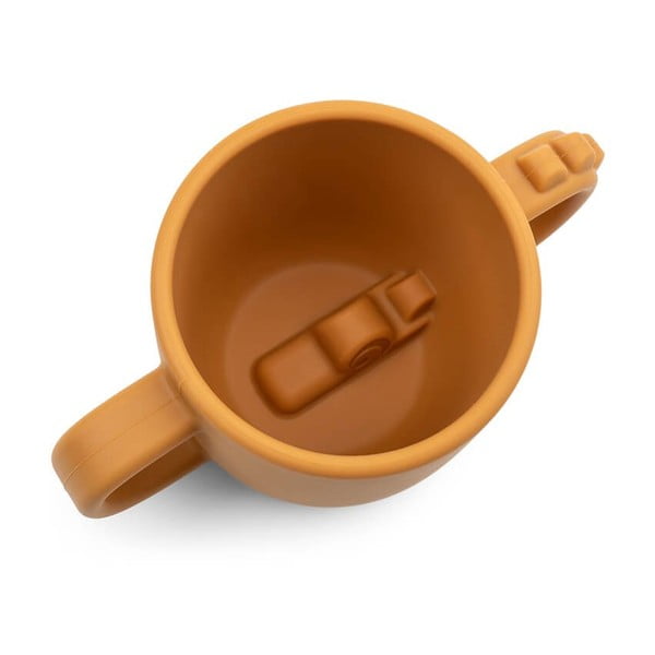 Cană galbenă din silicon pentru copii 0,17 l Croco - Done by Deer-image-3