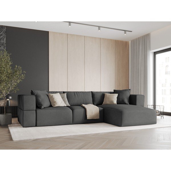 Colțar gri închis (cu colț pe partea dreaptă) Esther – Milo Casa-image-1