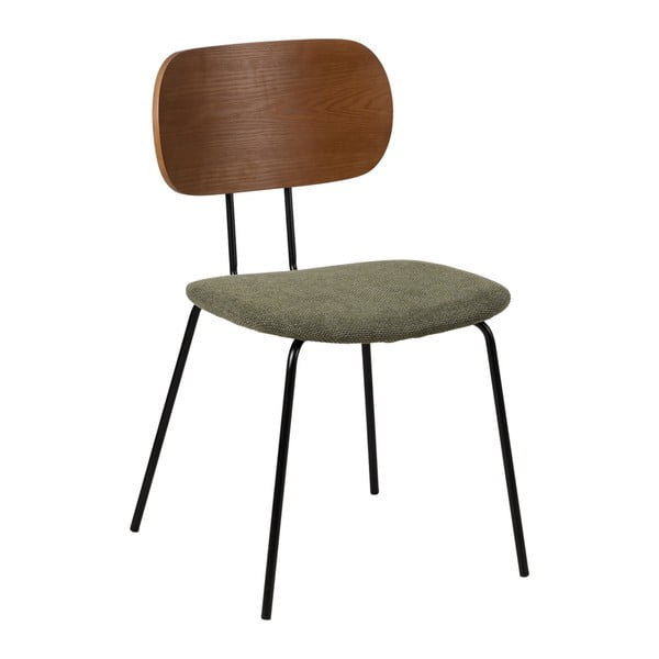 Scaune de dining verde/maro 4 buc. Cleo – Ixia