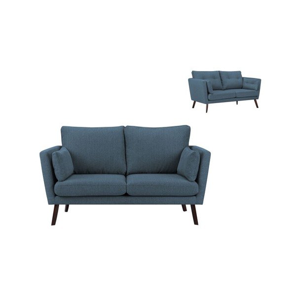 Canapea cu 2 locuri Mazzini Sofas Elena, albastru închis-image-1