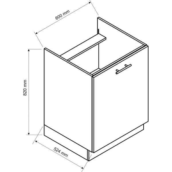Dulap de bucătărie sub plită tip bază (lățime 60 cm) Brodie – STOLKAR-image-1