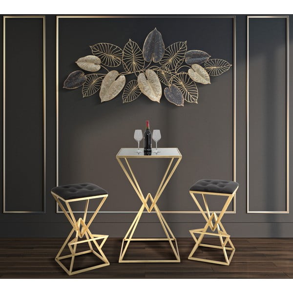 Decorațiune suspendată metalică Mauro Ferretti Century -A-, 131 x 61 cm, motive frunze-image-1