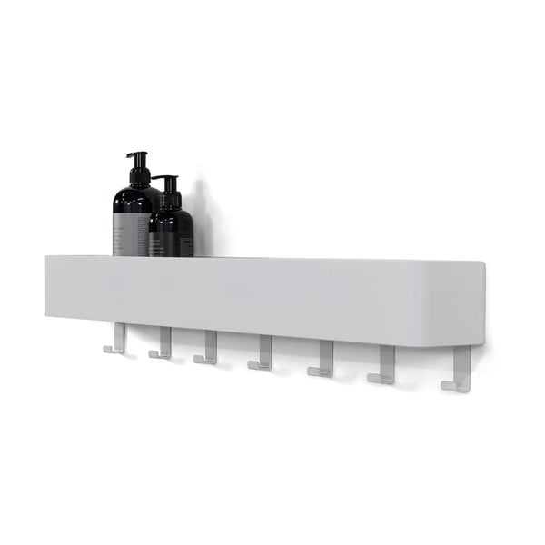 Raft pentru baie alb de montat pe perete din oțel Multi – Spinder Design-image-2