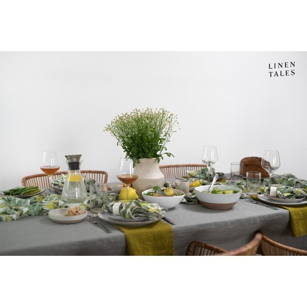 Coasters verde 4 buc. din material textil Lotus – Linen Tales-image-4