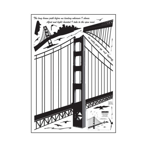 Autocolant Ambiance San Francisco, negru-image-1