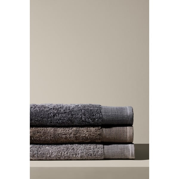 Prosop din bumbac Blomus, 140 x 70 cm, gri închis-image-1
