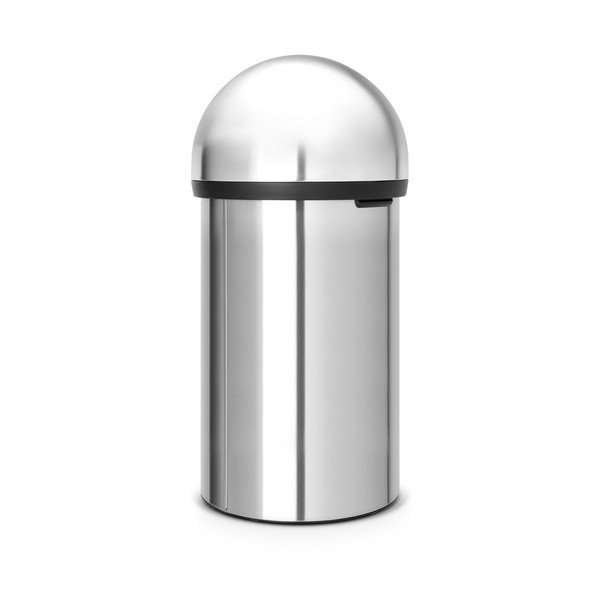 Coș de gunoi argintiu mat din oțel 60 l Push Bin – Brabantia-image-2