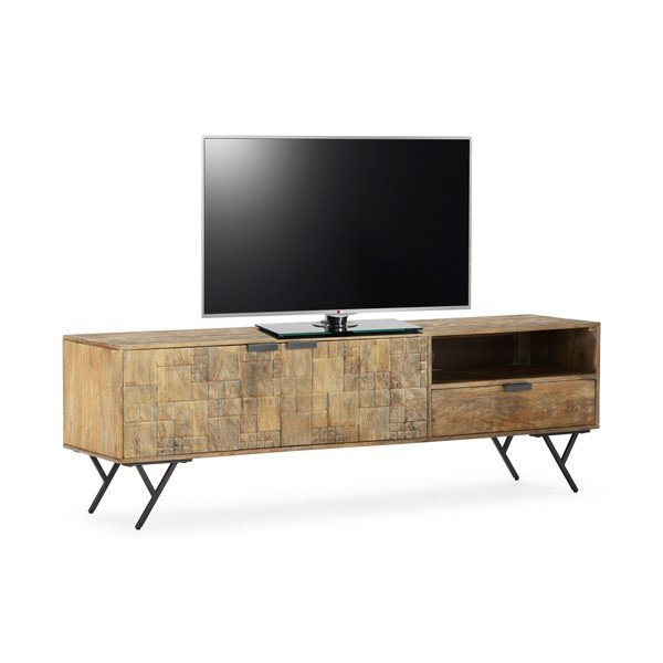 Comodă TV în culoare naturală din lemn de mango 175x55x40 cm Priya – MOME-image-3