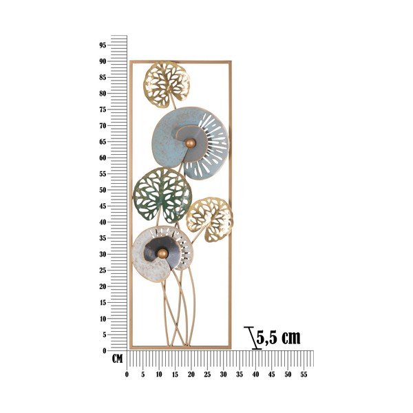 Decorațiune metalică de perete Mauro Ferretti Gloth, 31,2 x 90 cm-image-2