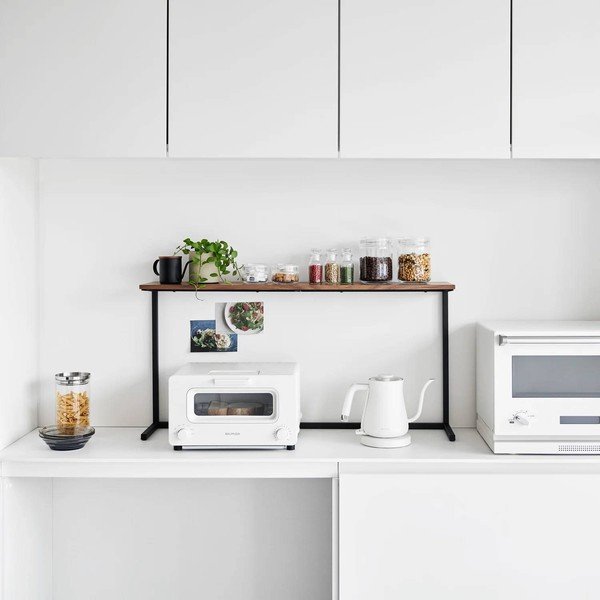 Raft suplimentar alb/în culoare naturală din lemn 28,5x8,5 cm Tower – YAMAZAKI-image-2