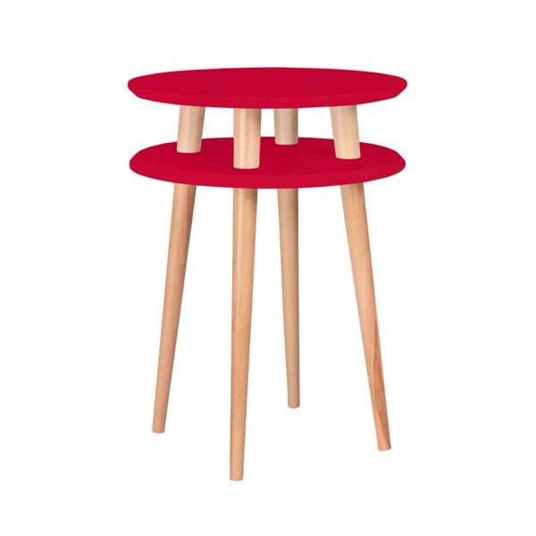 Măsuță auxiliară Ragaba Ufo, ⌀ 45 cm, roșu