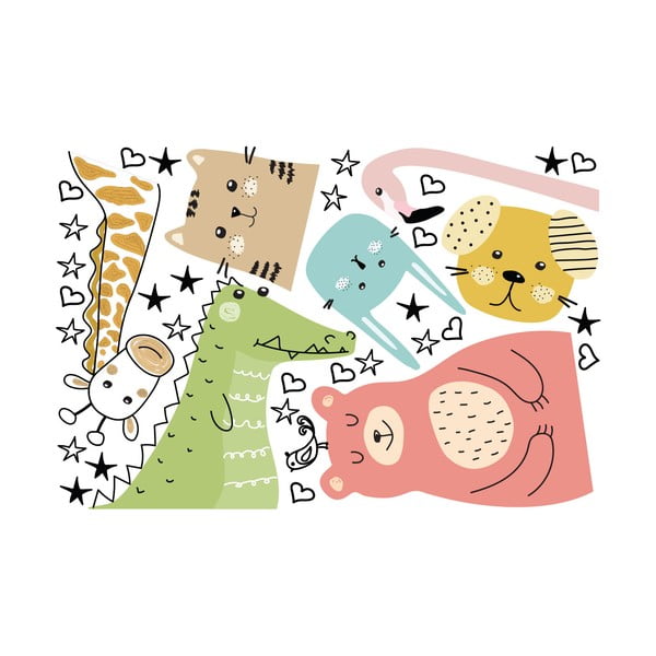 Autocolant de perete pentru copii Ambiance Animals Messengers of Love, 90 x 60 cm-image-2