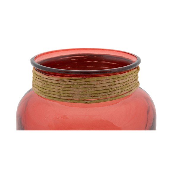 Vază din sticlă reciclată Mauro Ferretti Rope Florero, roz-image-2