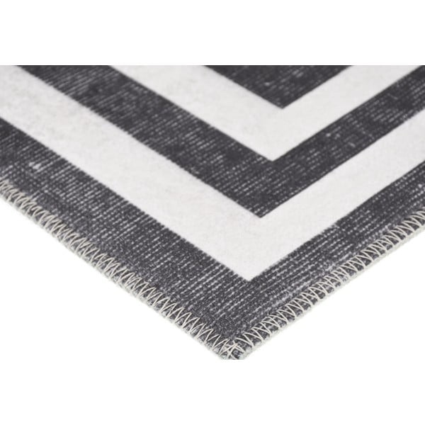 Covor alb/gri lavabil 80x50 cm - Vitaus-image-2