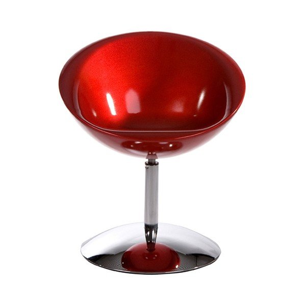 Set 2 fotolii rotative Kokoon Design Bowl, roșu -image-4