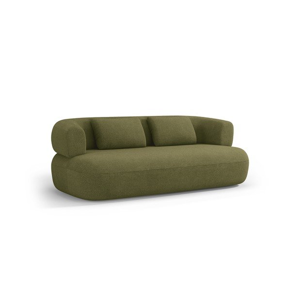 Canapea verde cu tapițerie din țesătură bouclé 178 cm Jenny – Micadoni 
