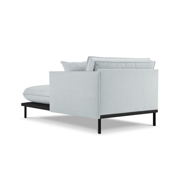 Șezlong gri deschis cu tapițerie din catifea (cu colț pe partea dreaptă) Auguste – Interieurs 86-image-2