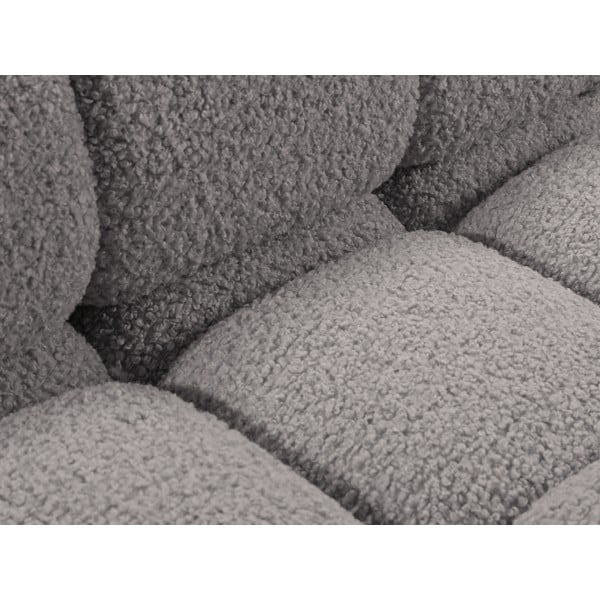 Modul pentru canapea modulară gri deschis cu tapițerie din țesătură bouclé (cu colț pe partea stângă ) Bellis – Micadoni Home-image-1