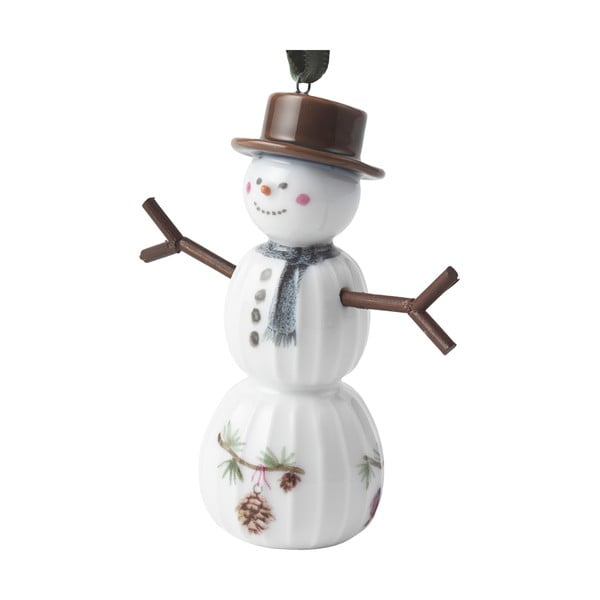 Ornament de Crăciun pictat manual din porțelan ø 4 cm Hammershøi Snowman – Kähler Design-image-2