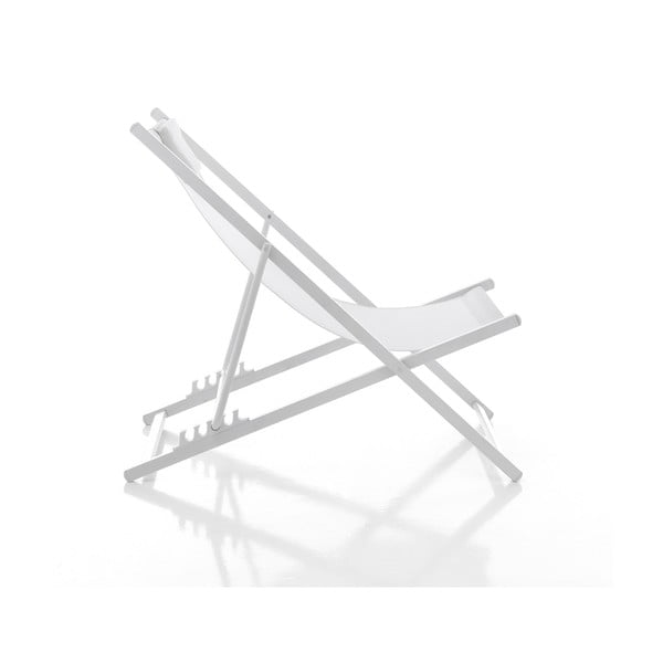 Șezlong de grădină alb din metal pliabil Milos – Tomasucci-image-1