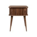 Noptieră maro cu aspect de lemn de nuc Barbier – Zuiver