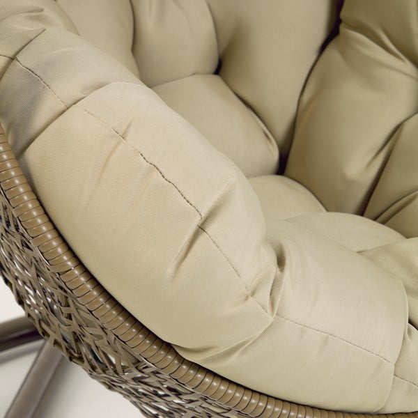 Fotoliu de grădină de agățat cu suport Kave Home Florina, maro-image-1